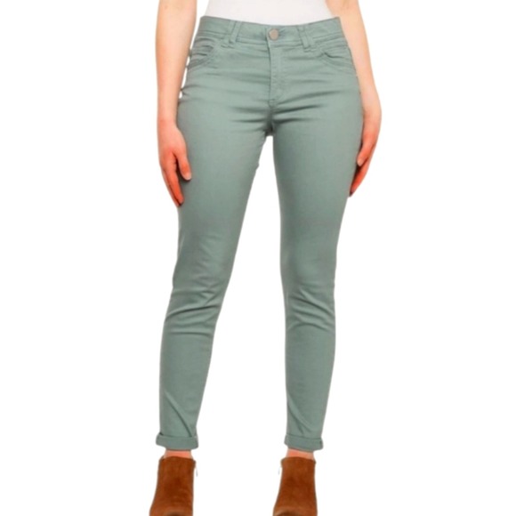Lane Bryant Denim - LANE BRYANT Green Denim Pants Ladies Casual Trousers Comfort Stretch Urban Style